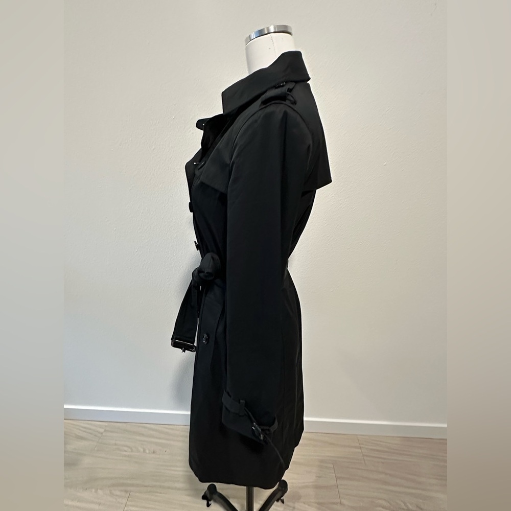 BANANA REPUBLIC Classic Black Trench Coat - Picture 6 of 7